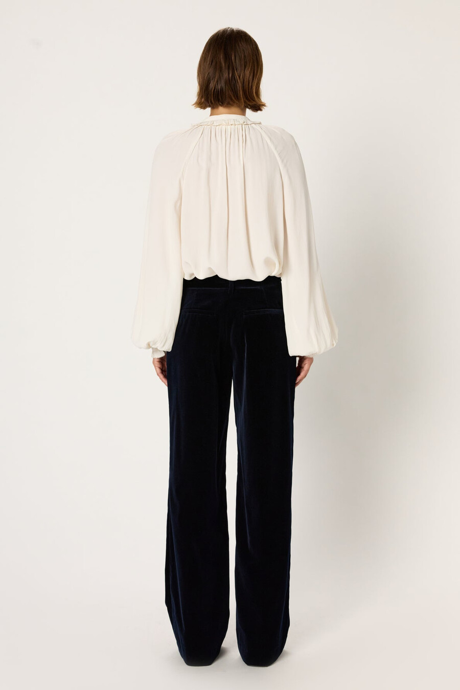pantalon large en velours - clotilde
