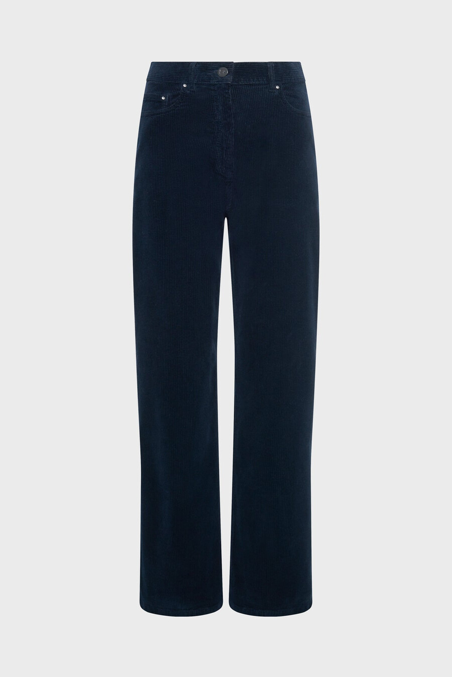 pantalon droit en velours côtelé - celeste