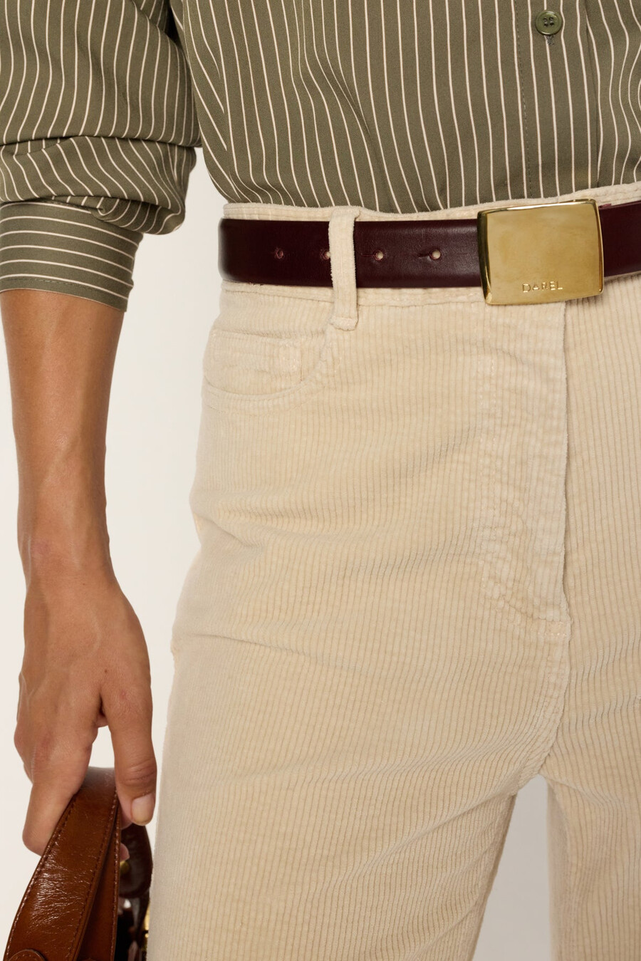 pantalon évasé en velours côtelé - chantal
