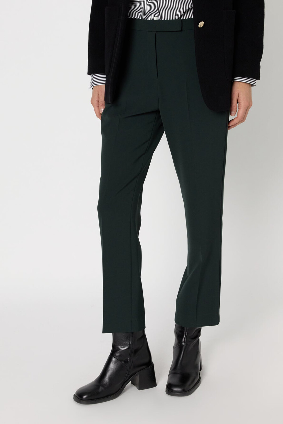 pantalon droit à taille élastiquée - cora