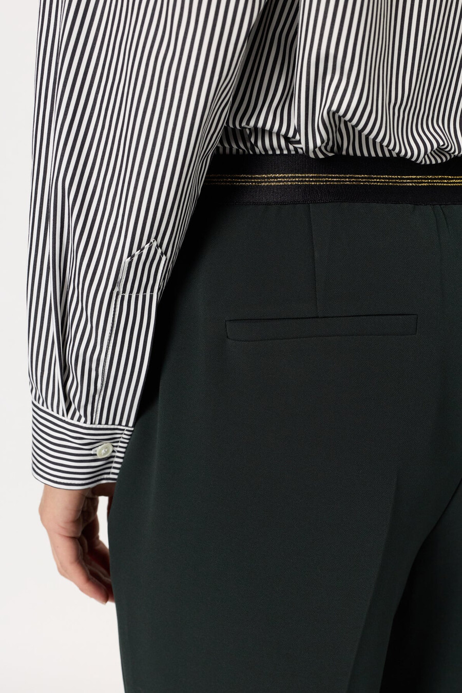 pantalon droit à taille élastiquée - cora