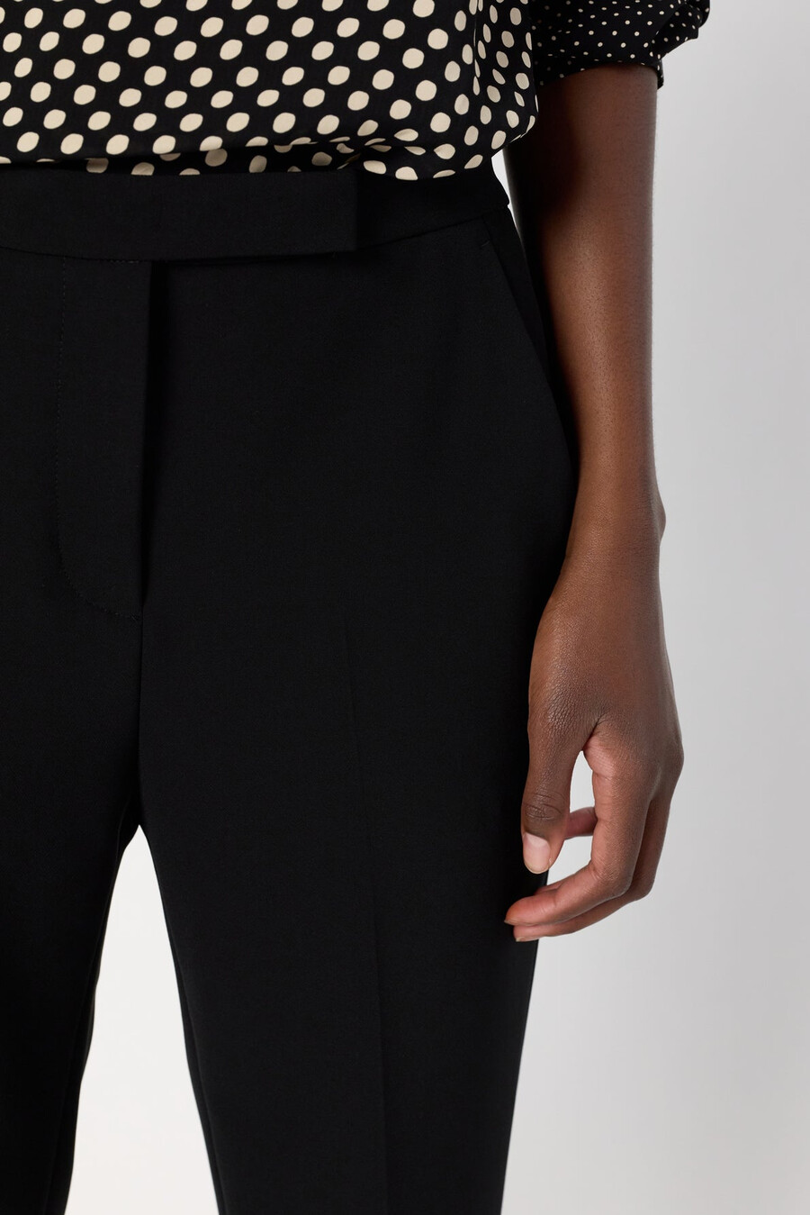 pantalon droit à dos élastiqué - cora