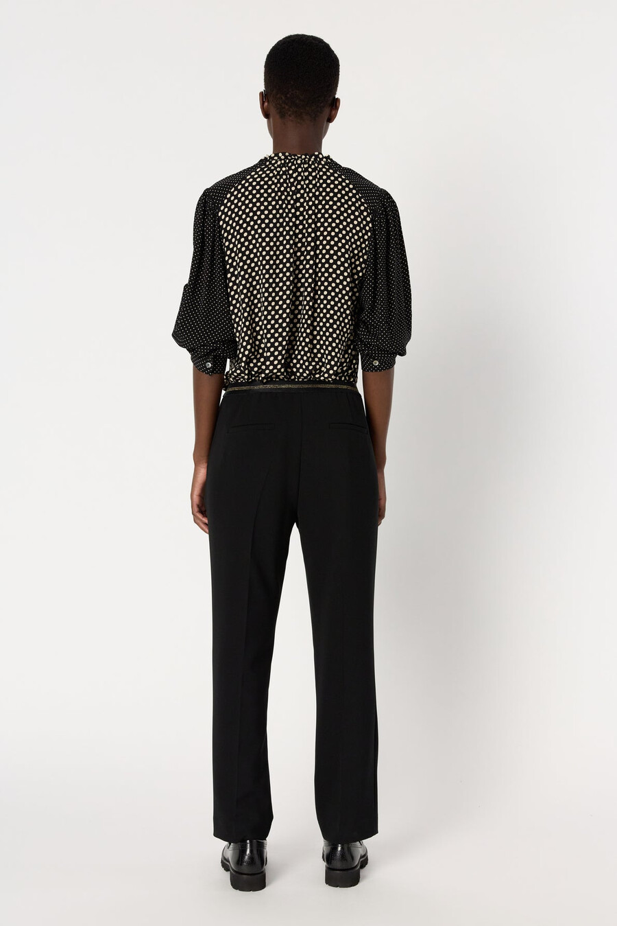 pantalon droit à dos élastiqué - cora