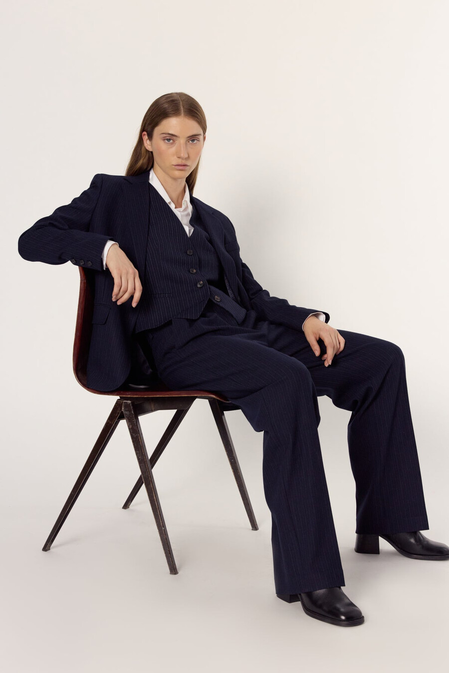 pantalon de costume à fines rayures - charlene