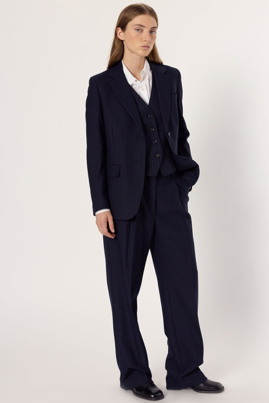 pantalon de costume à fines rayures - charlene