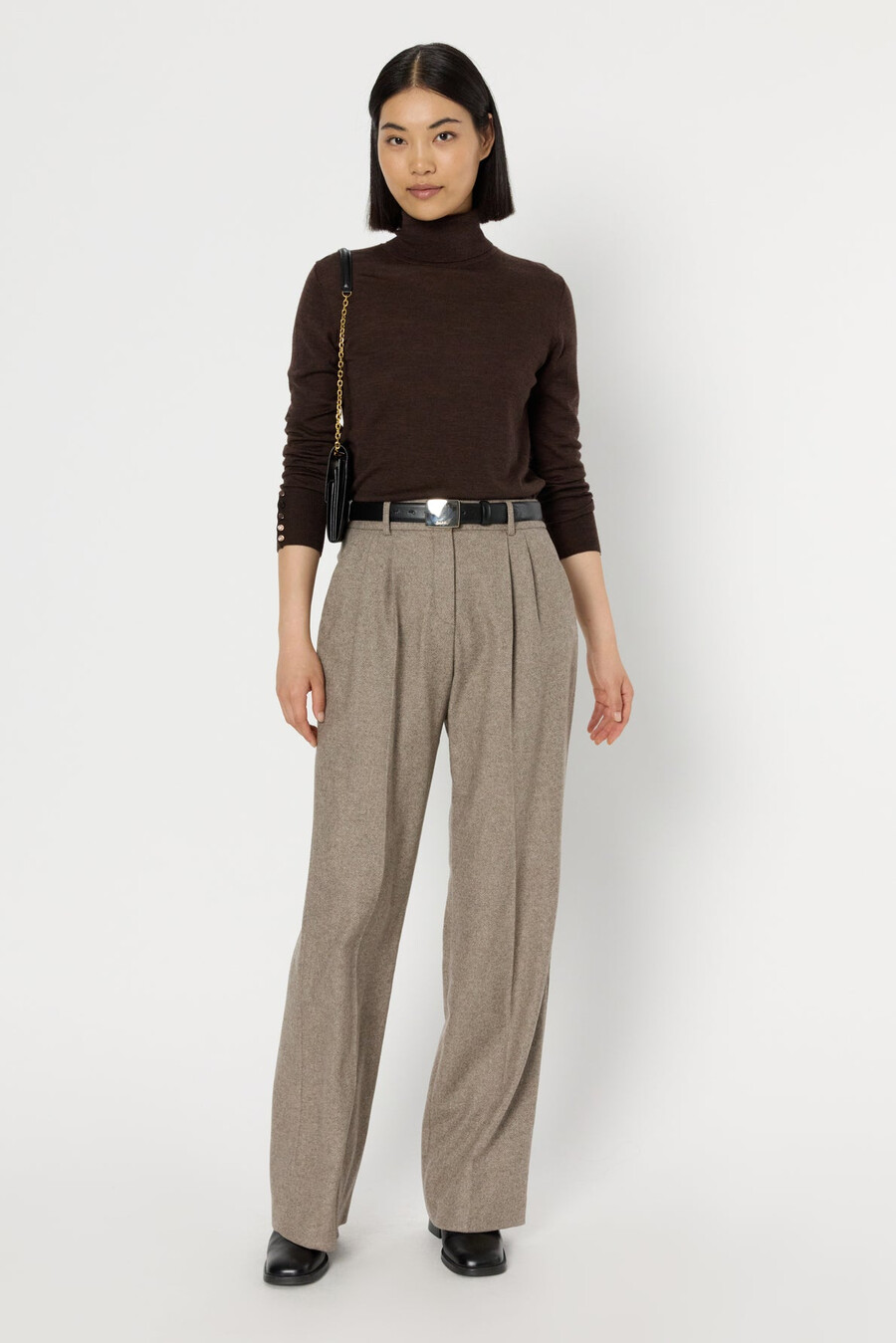 pantalon à plis larges - clara