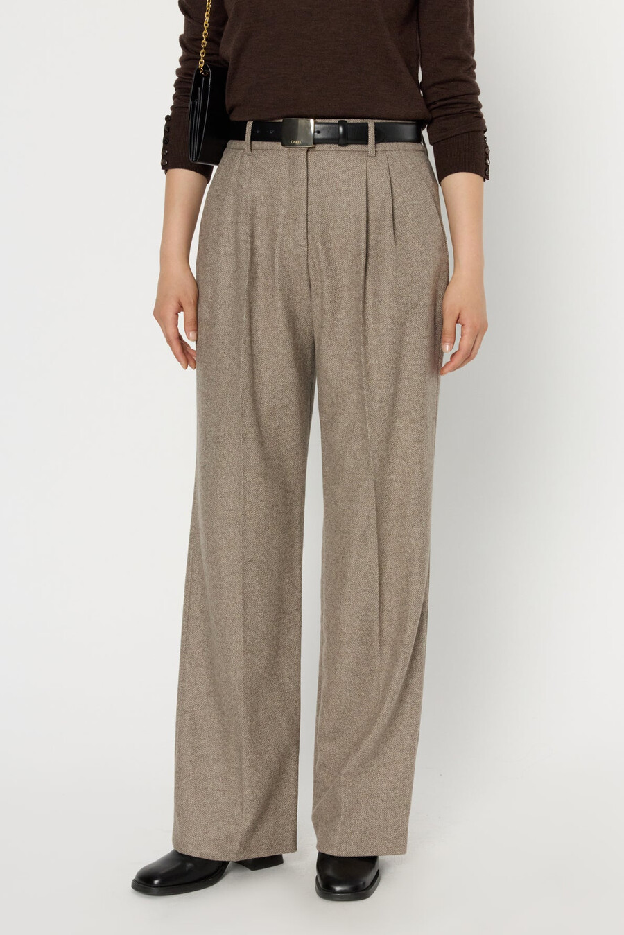 pantalon à plis larges - clara