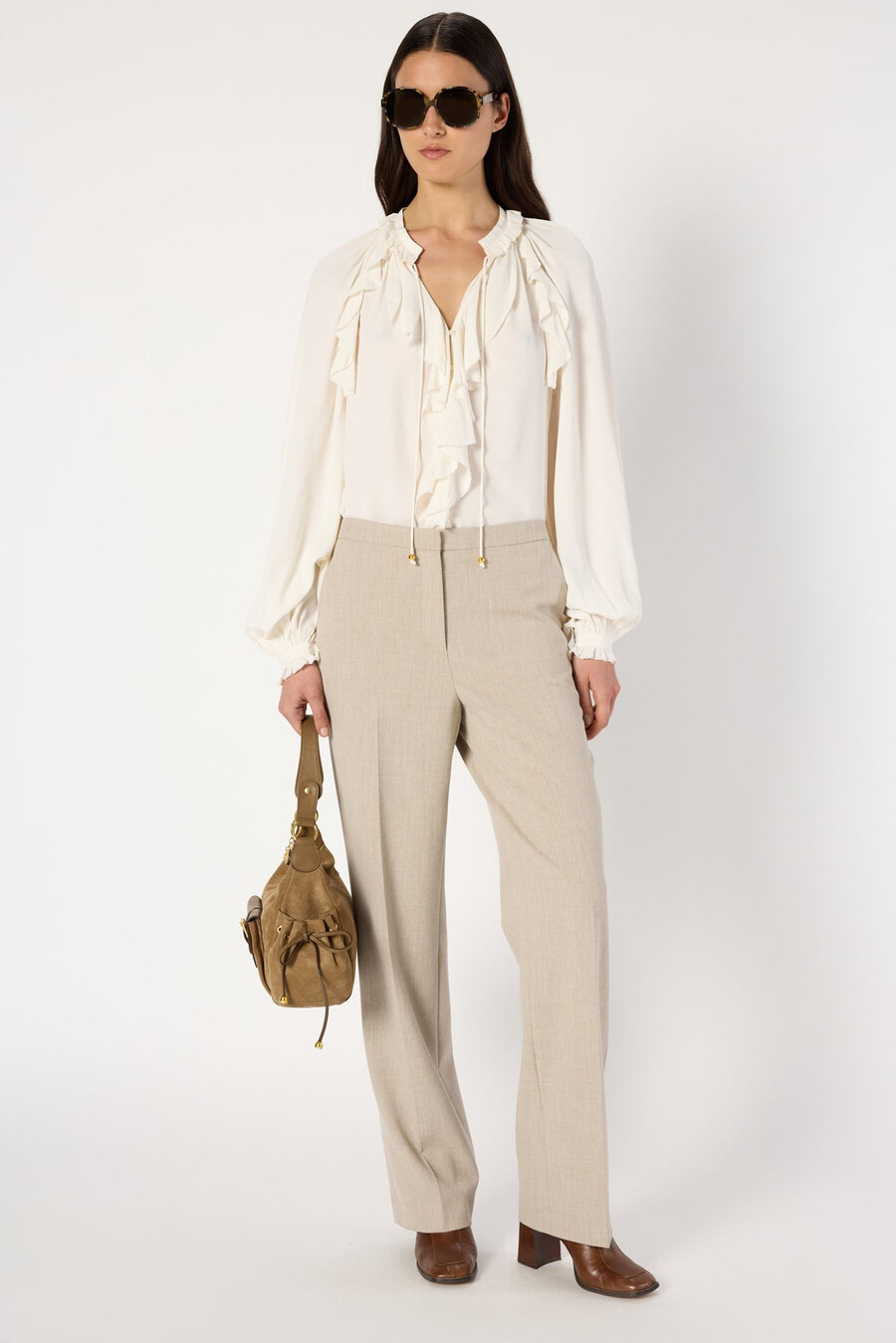 pantalon de costume élastiqué - cecile