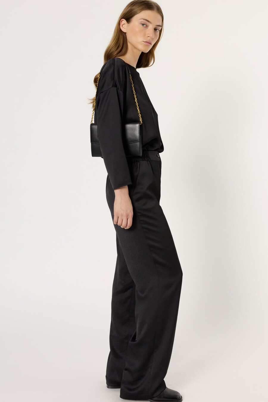 pantalon fluide en satin - candice