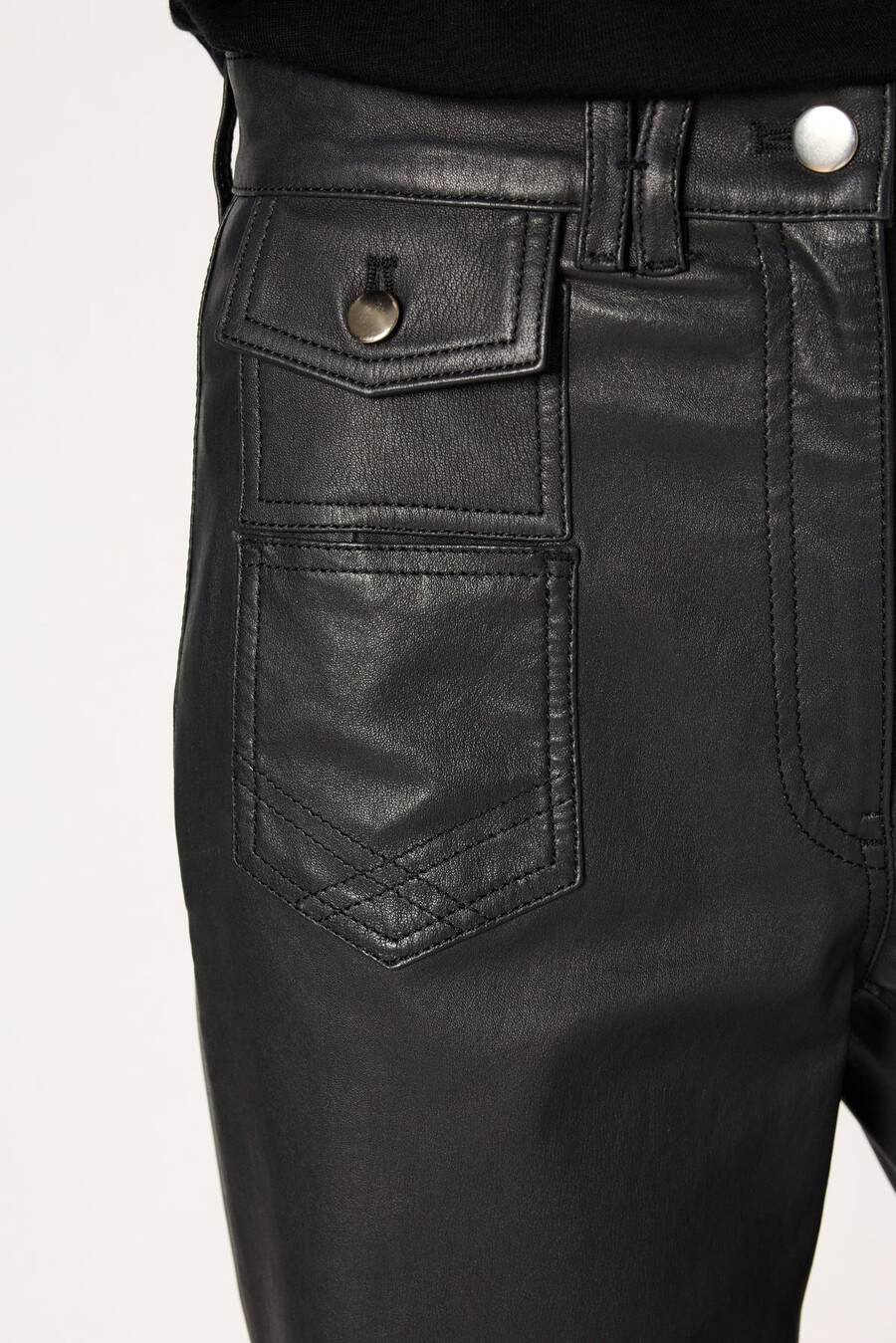 pantalon en cuir évasé - cynthia