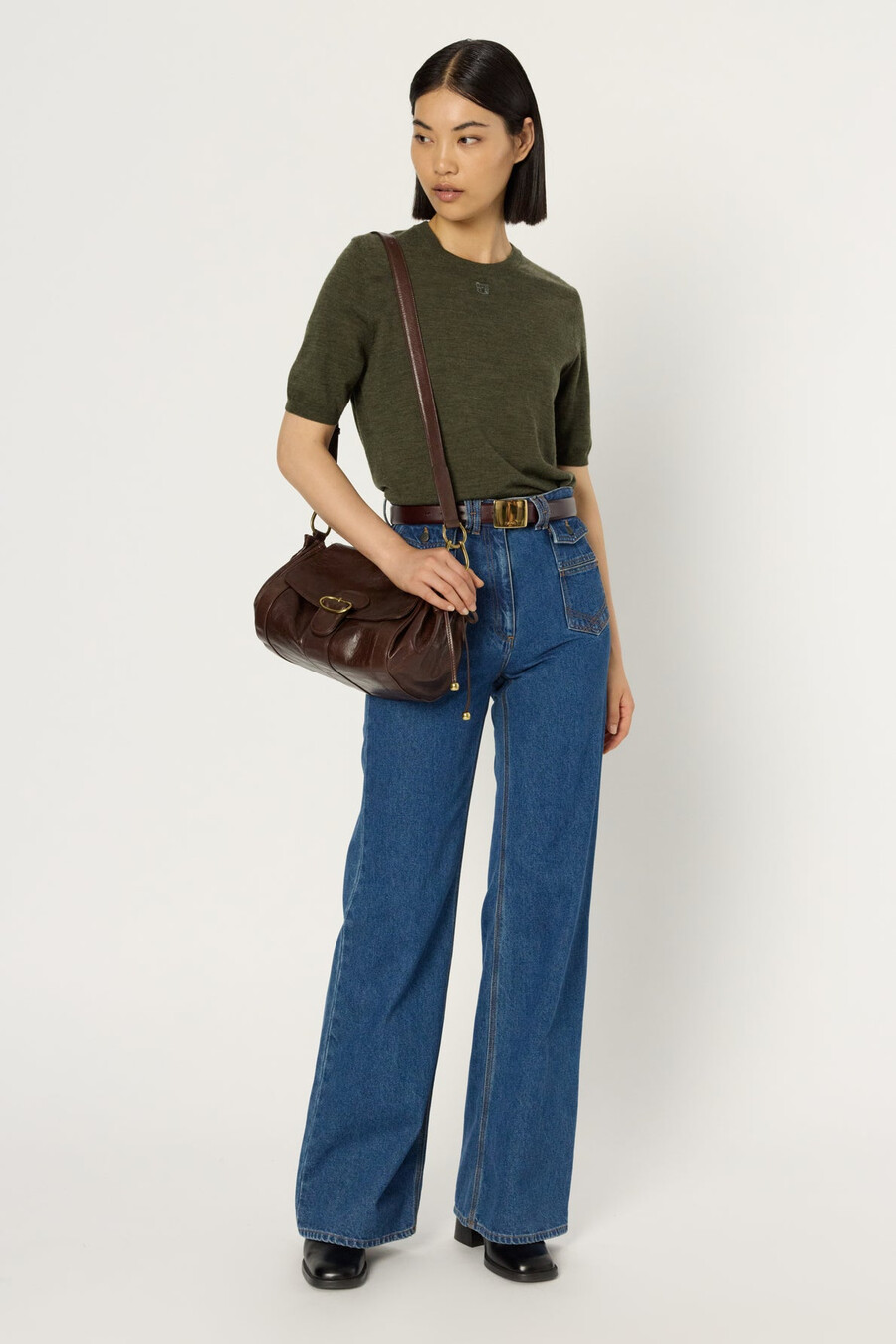 jean évasé taille haute - anna