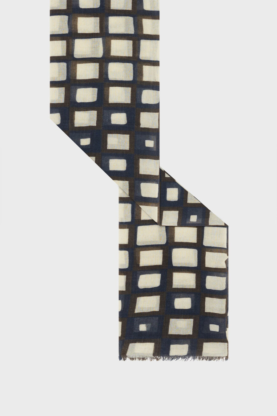 Écharpe en laine bicolore à motif - romilly