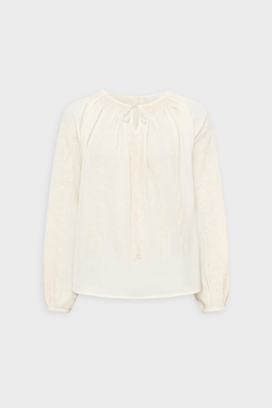 blouse brodée à large encolure - aglae