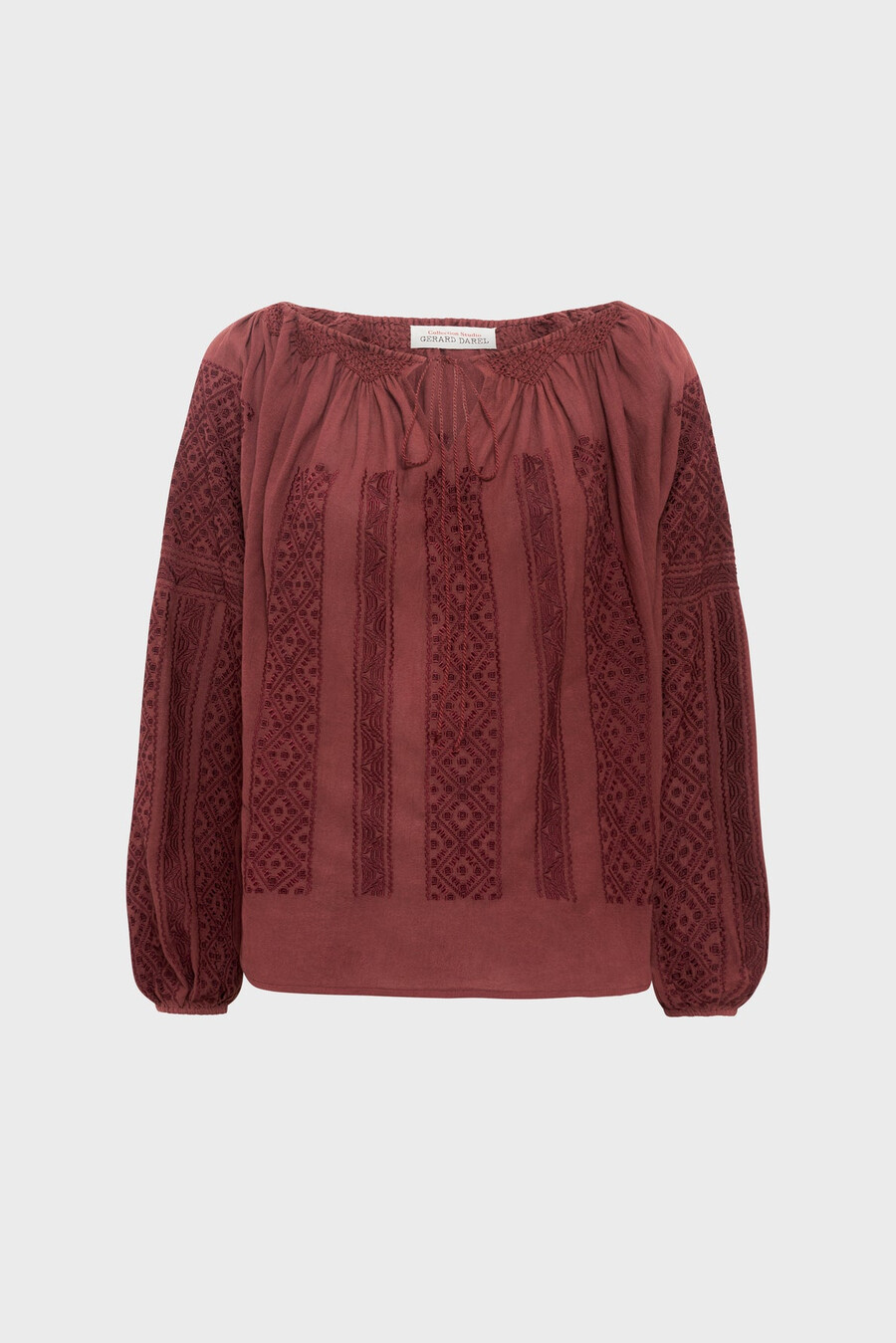 blouse brodée à large encolure - aglae