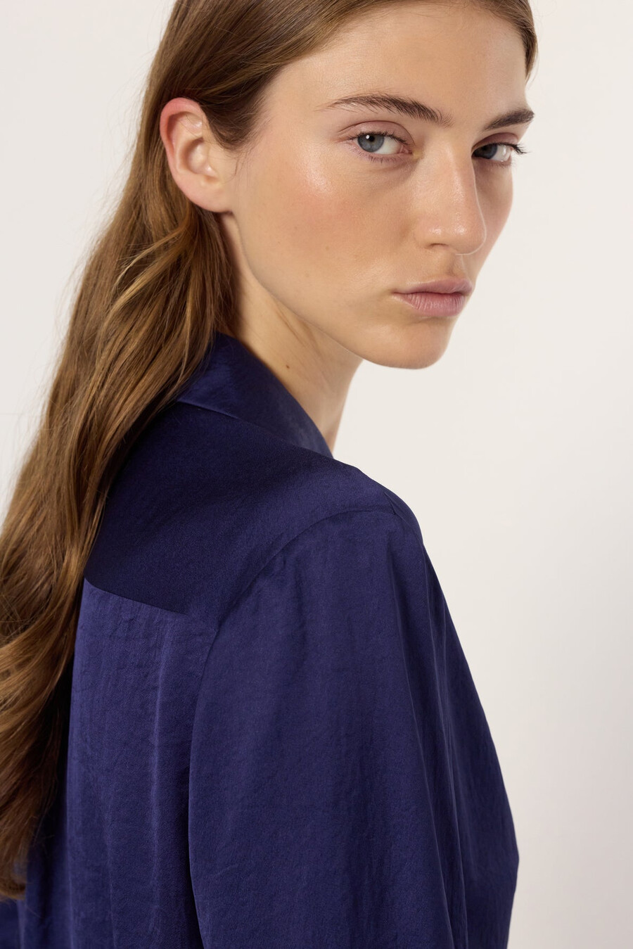 chemise fluide en satin - alina