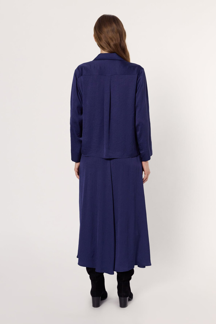 chemise fluide en satin - alina