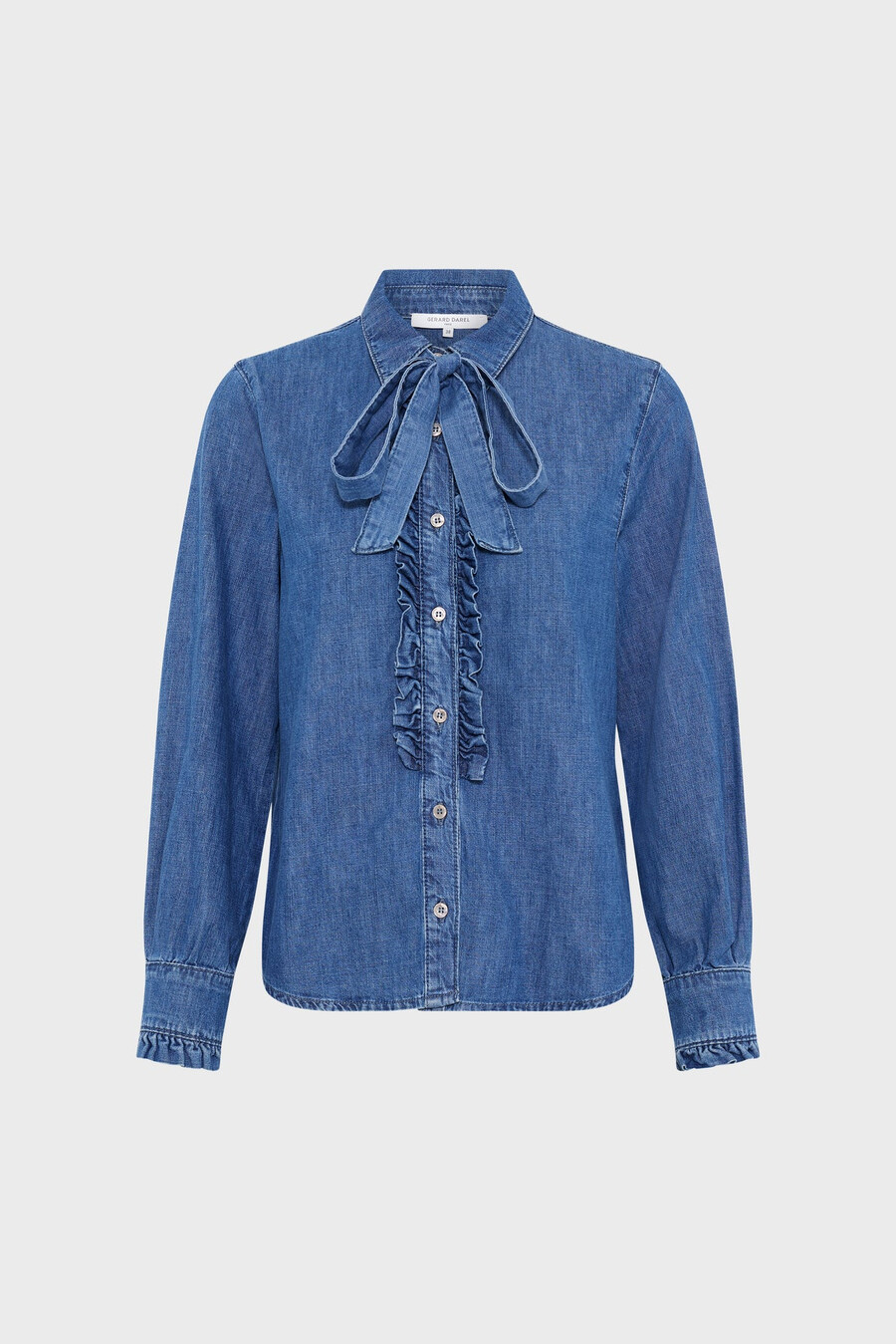 chemise en jean à jabots - alia
