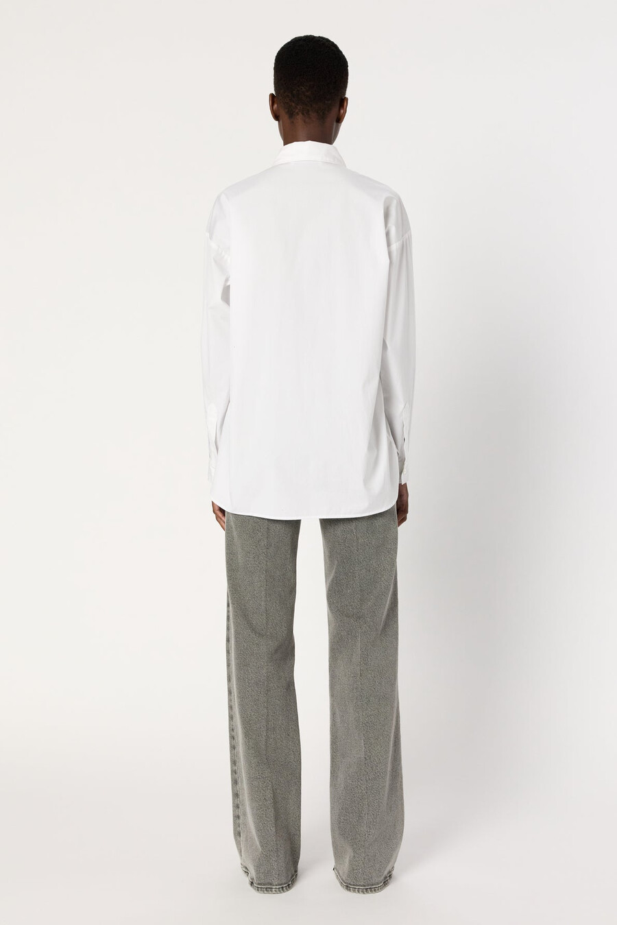 chemise en coton uni avec armoiries - alix