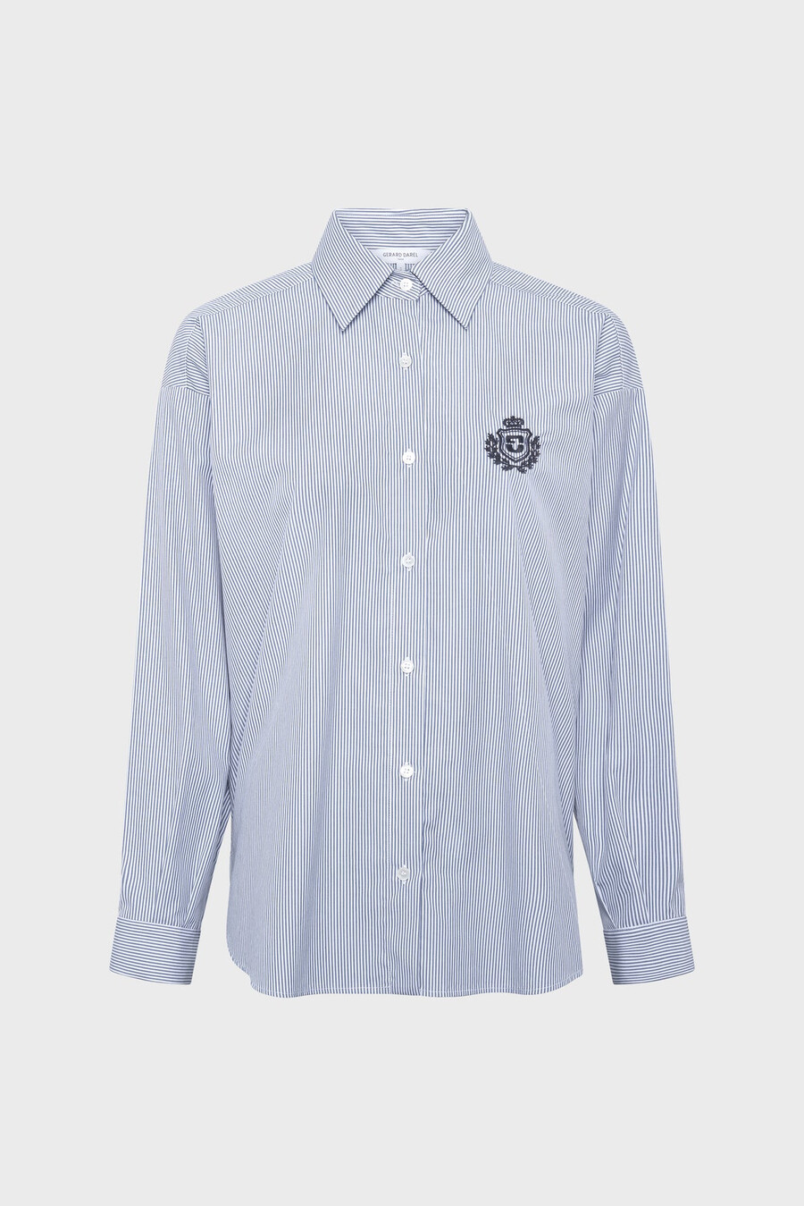 chemise en coton rayé avec armoiries - alison