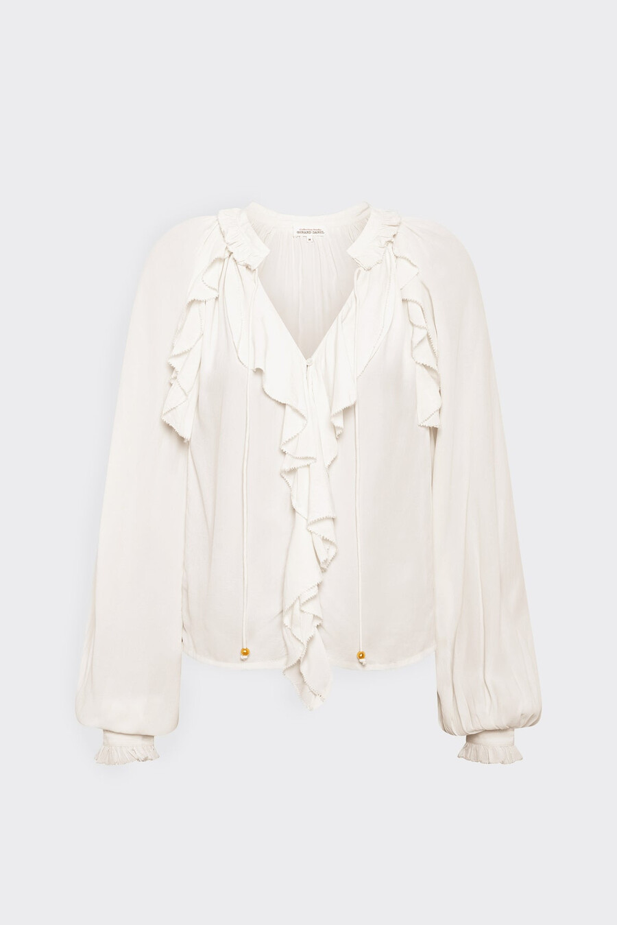 chemise en satin à volants - agnella