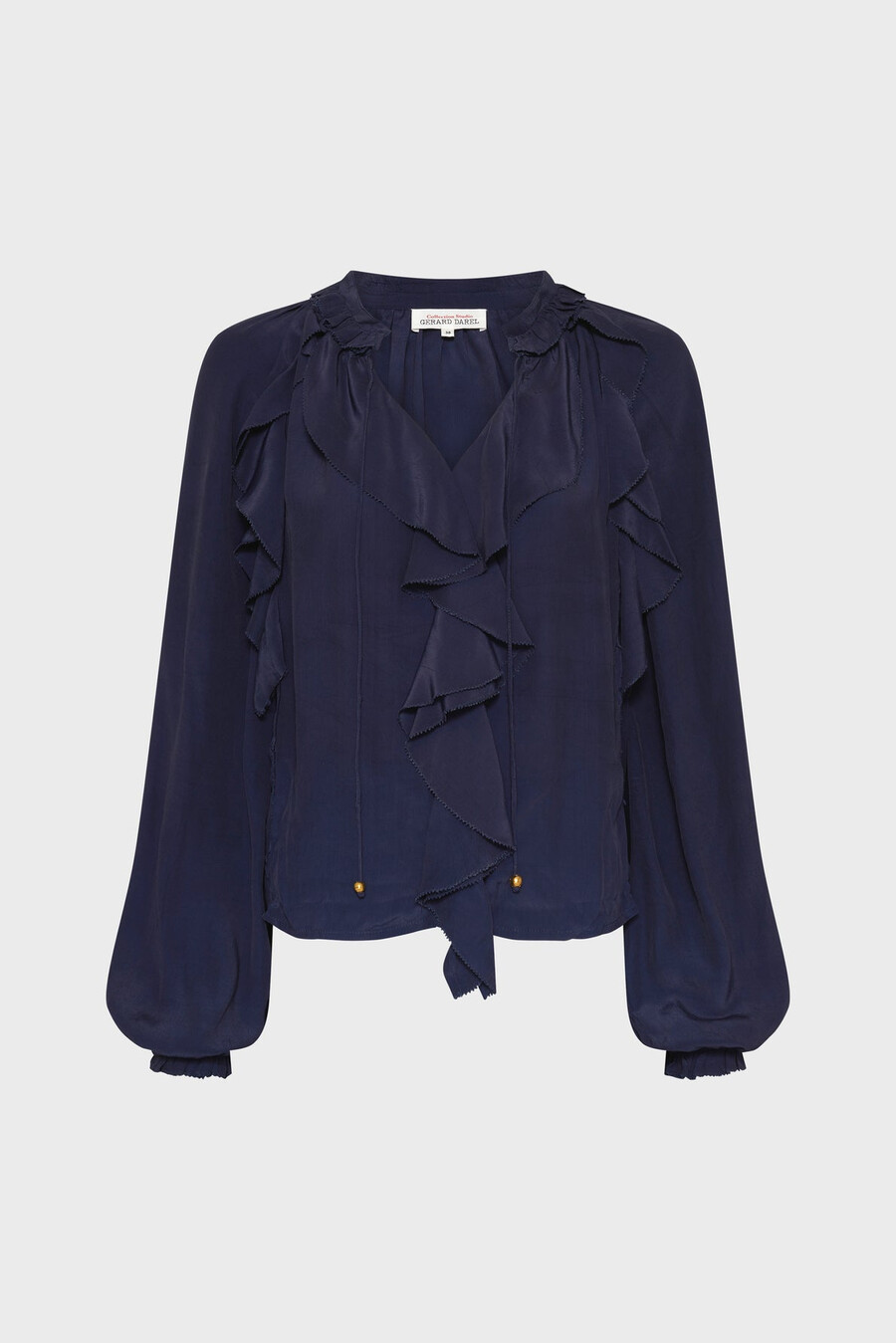 chemise en satin à volants - agnella