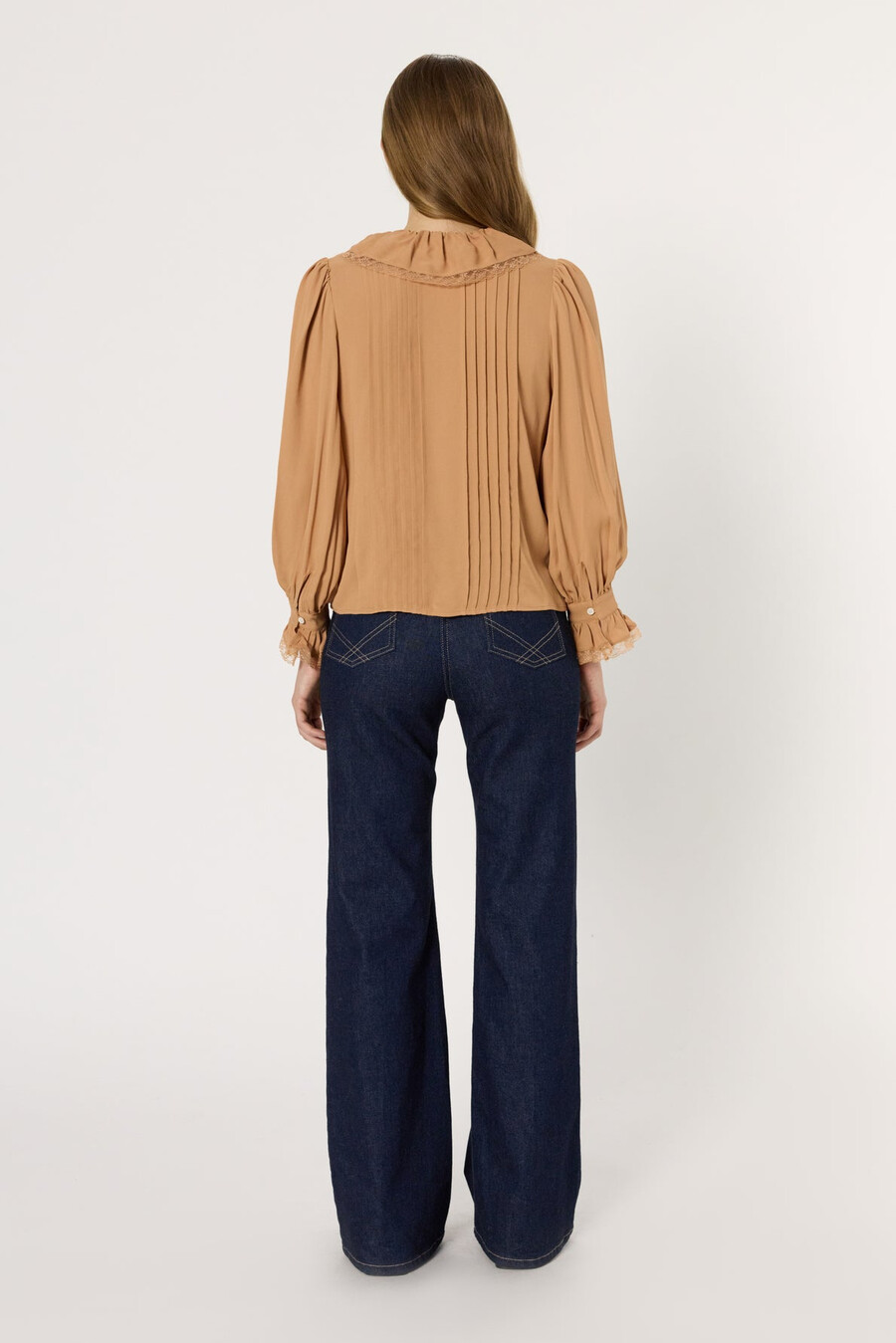 chemise en dentelle à volants - annette