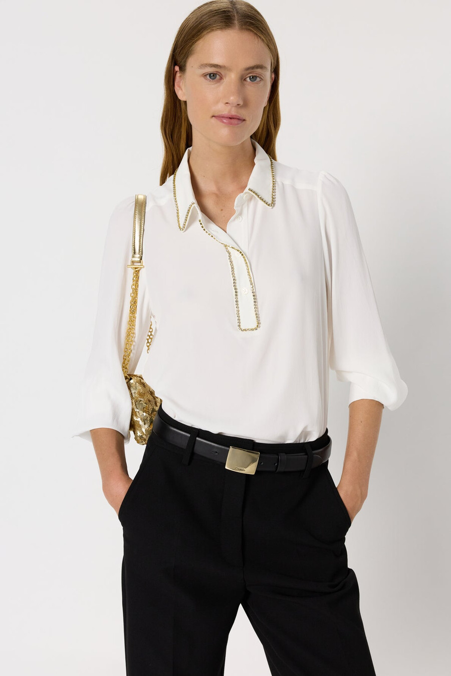 chemise à perles dorées - astrid