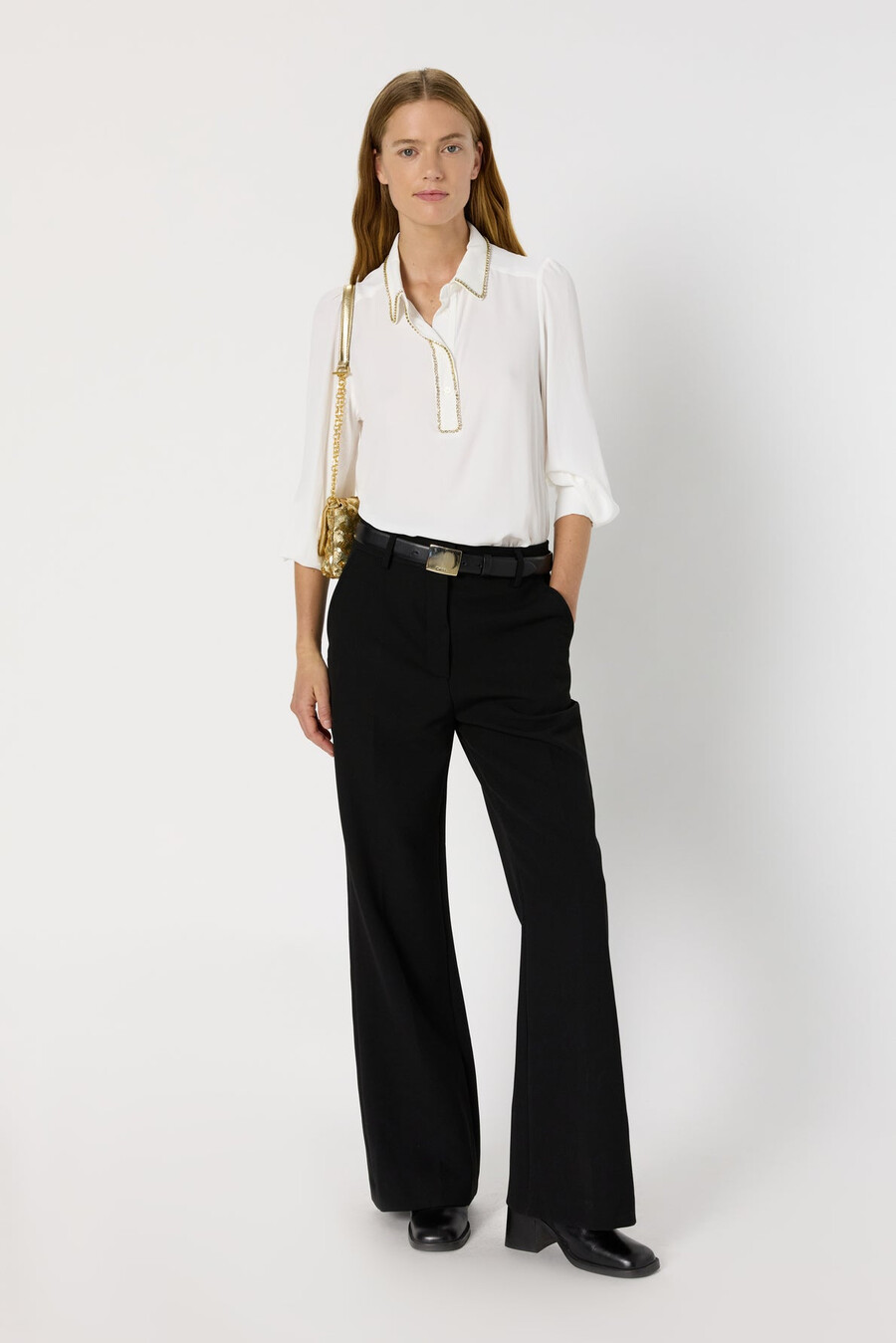 chemise à perles dorées - astrid