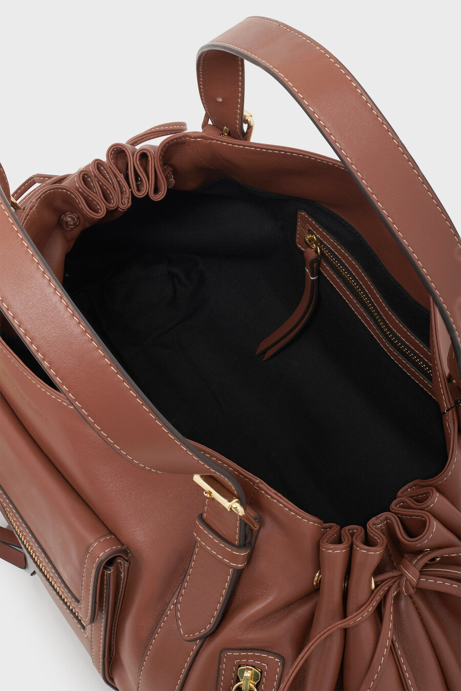 sac à main en cuir avec poche zippée - st germain