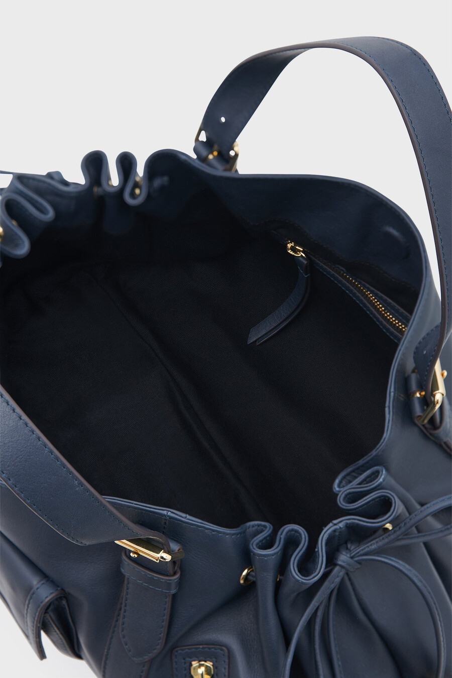 sac à main en cuir avec poche zippée - st germain