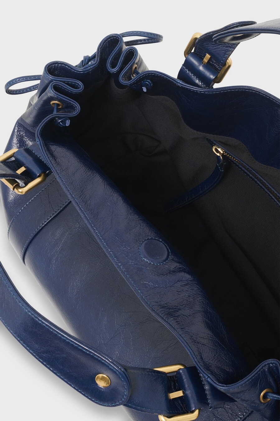 sac à main en cuir effet froissé - 24h