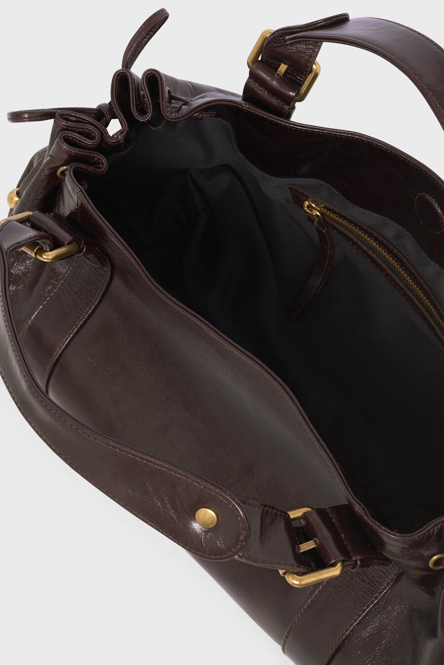 sac à main en cuir effet froissé - 24h