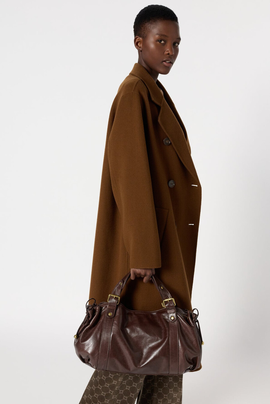 sac à main en cuir effet froissé - 24h
