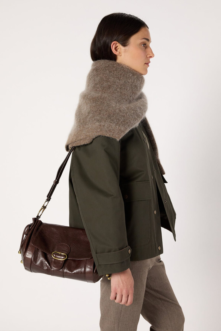 sac en cuir froissé - besace 24