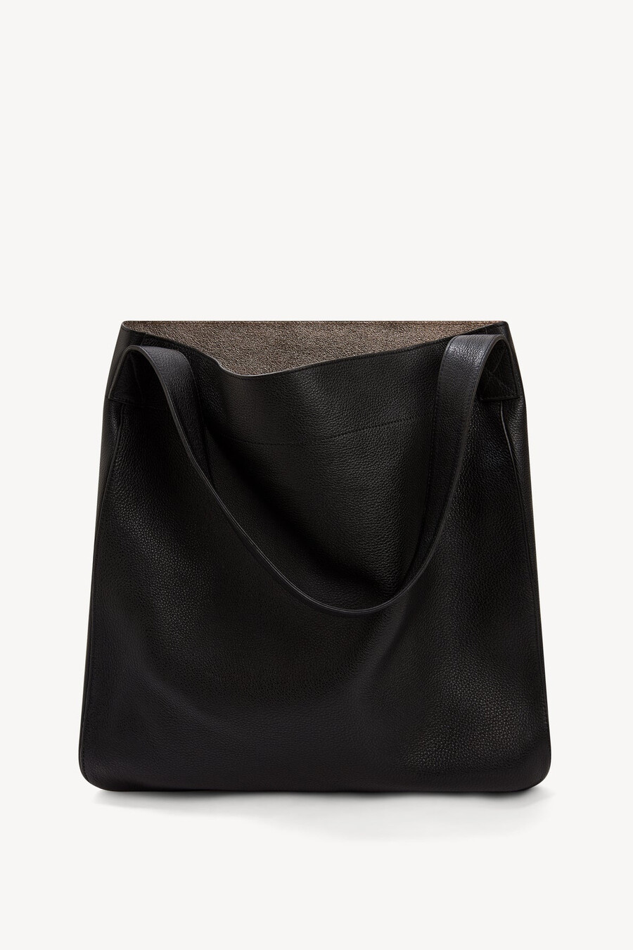 sac hobo en cuir grainé avec doublure métallique - lady