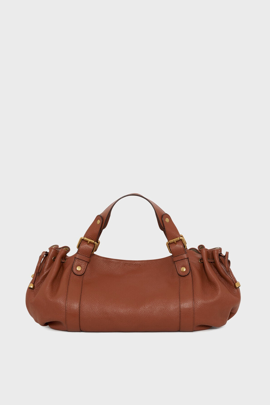 sac à main en cuir grainé avec intérieur métallisé - 24h