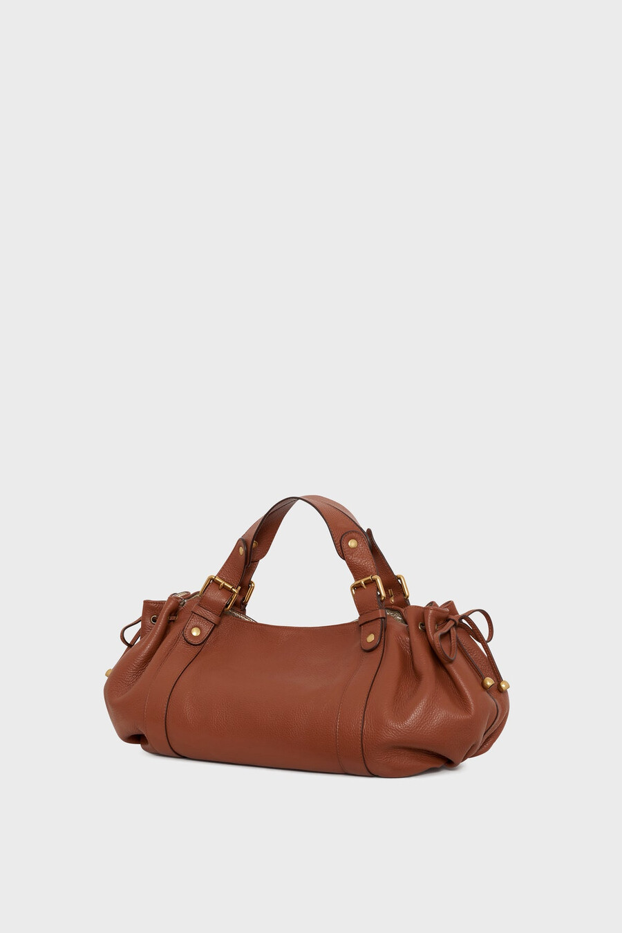 sac à main en cuir grainé avec intérieur métallisé - 24h