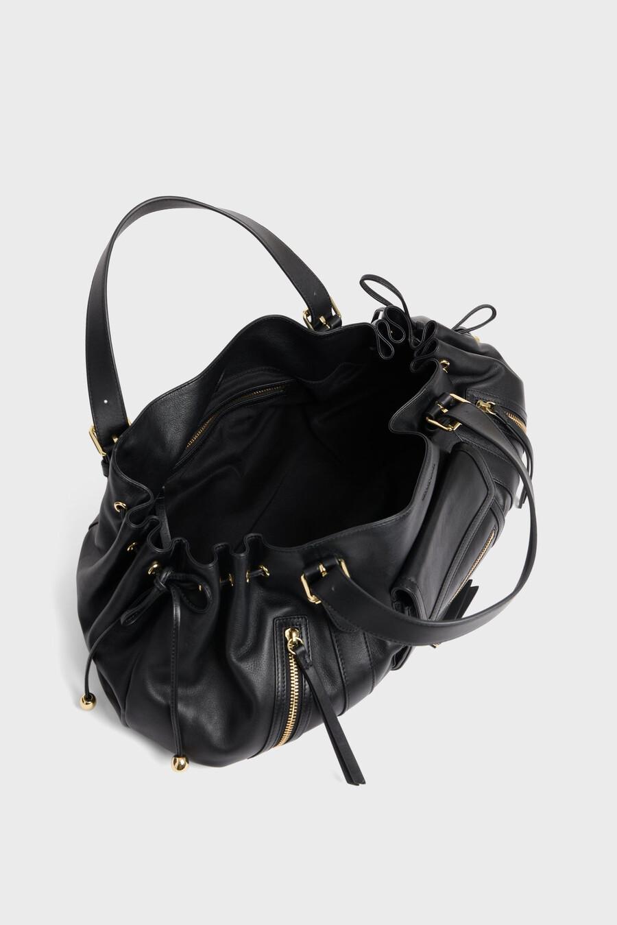 sac à main en cuir avec poche zippée - st germain