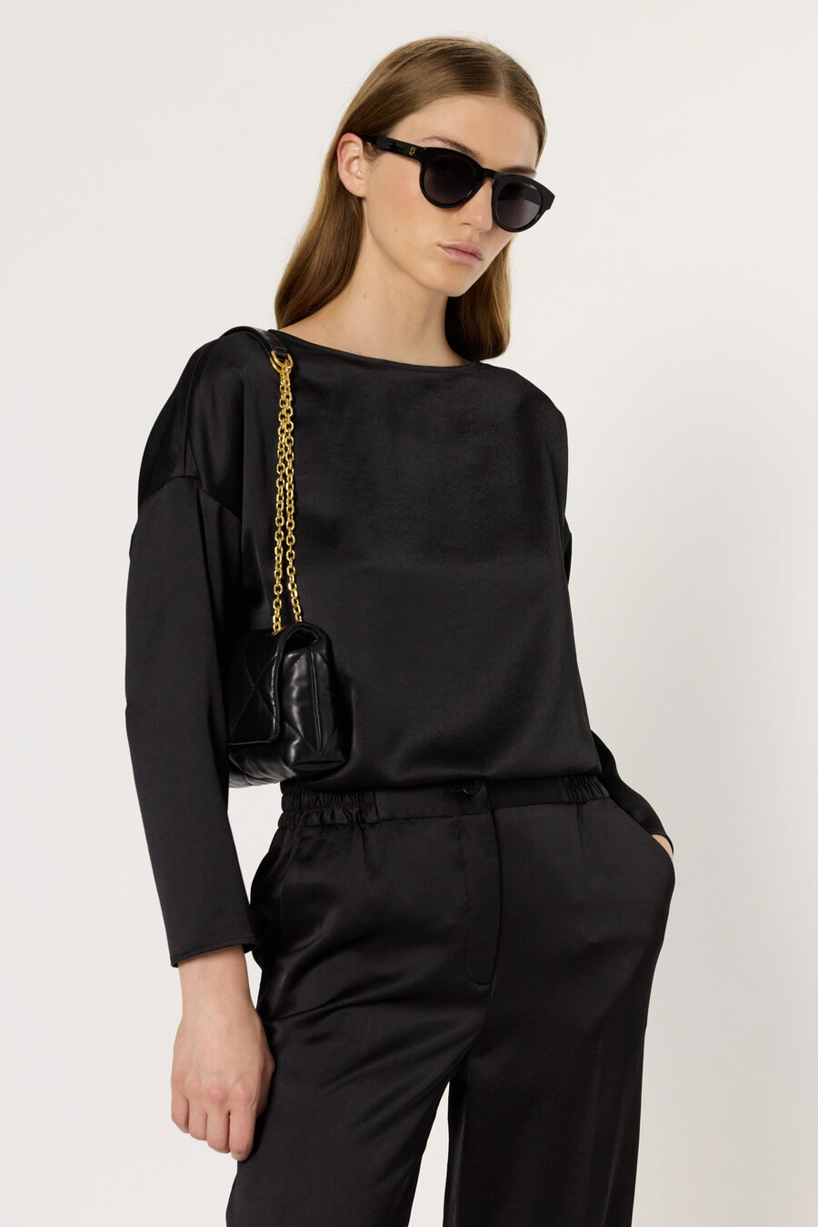 haut fluide en satin - angele