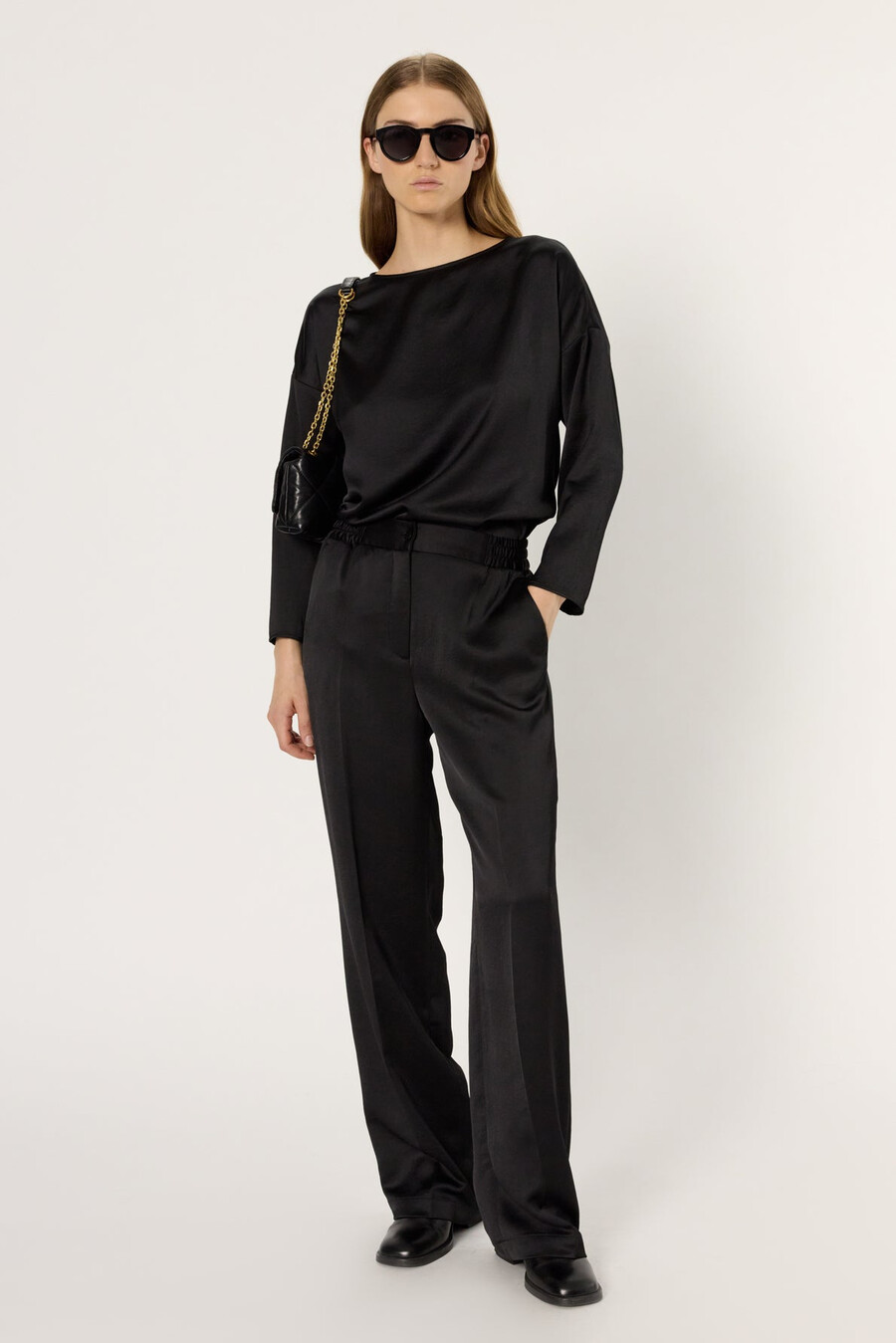 haut fluide en satin - angele